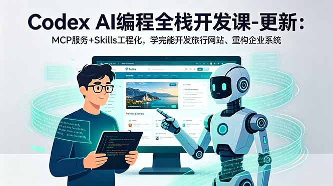 Codex AI编程全栈开发课-更新：MCP服务+Skills工程化，学完能开发旅行网站、重构企业系统-藏宝阁