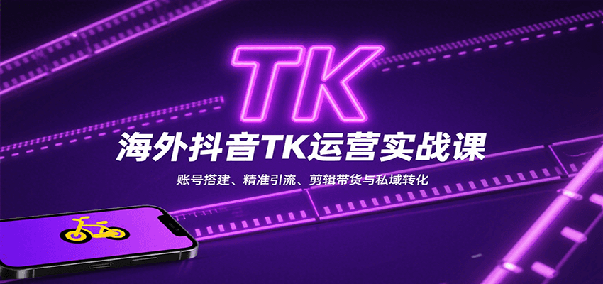 海外抖音TK运营实战课：账号搭建、精准引流、剪辑带货与私域转化-藏宝阁