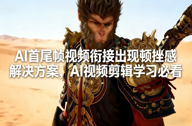 AI首尾帧视频衔接出现顿挫感解决方案，AI视频剪辑学习必看-藏宝阁