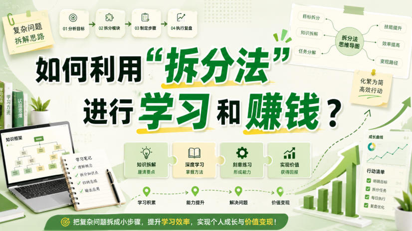 付费文章：如何利用“拆分法”进行学习和賺钱？-藏宝阁
