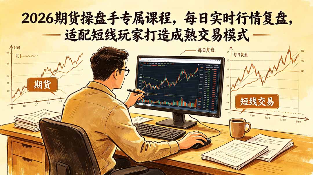 2026期货操盘手专属课程-更新6月，每日实时行情复盘，适配短线玩家打造成熟交易模式-藏宝阁