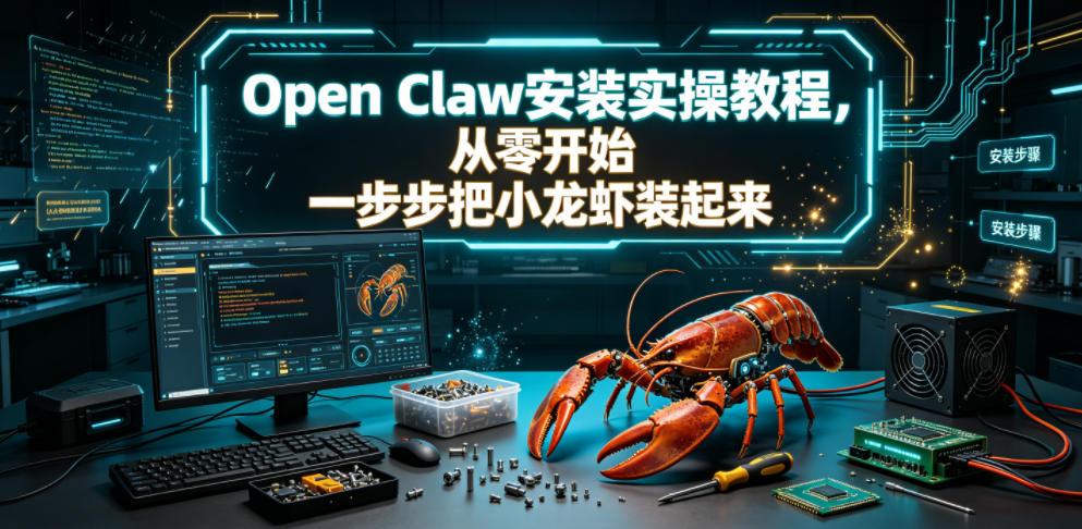 Open Claw安装实操教程，从零开始一步步一步步把小龙虾装起来-藏宝阁