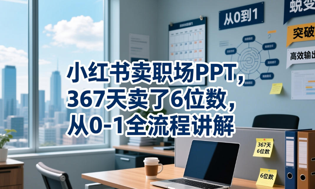 小红书卖职场PPT，367天卖了6位数，从0-1全流程讲解-藏宝阁