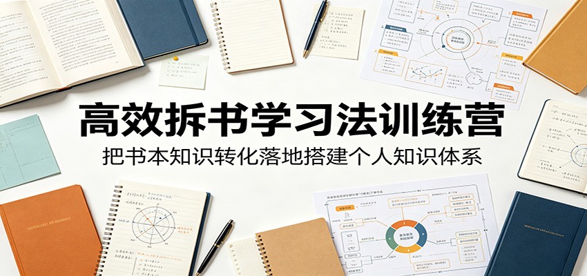 高效拆书学习法训练营，把书本知识转化落地搭建个人知识体系-藏宝阁