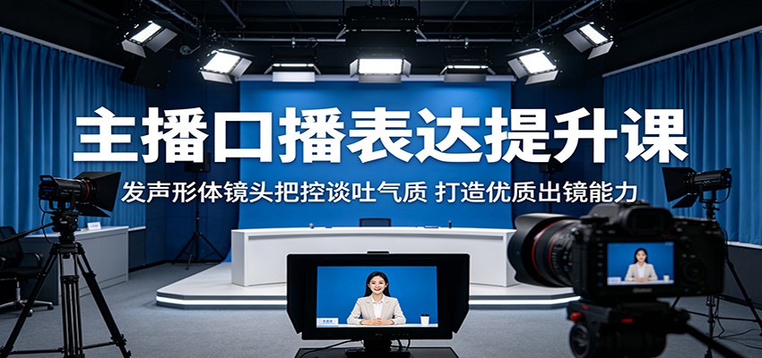 主播口播表达提升课：发声形体镜头把控谈吐气质，打造优质出镜能力-藏宝阁