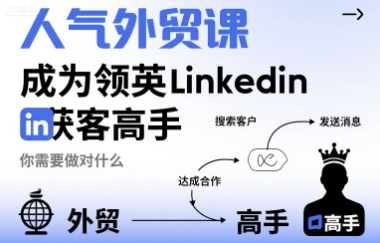 人气外贸课-成为领英Linkedin获客高手，你需要做对什么-藏宝阁