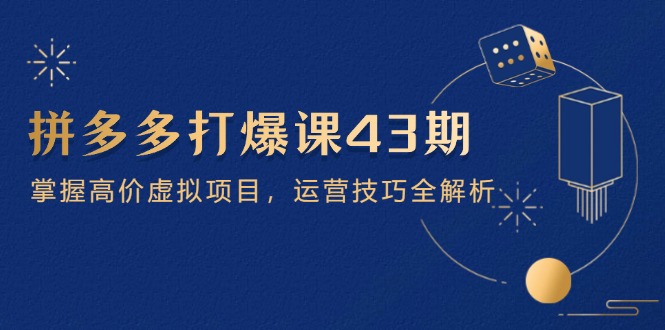 拼多多打爆课第 43 期，掌握高价虚拟项目，运营技巧全解析(15节-藏宝阁