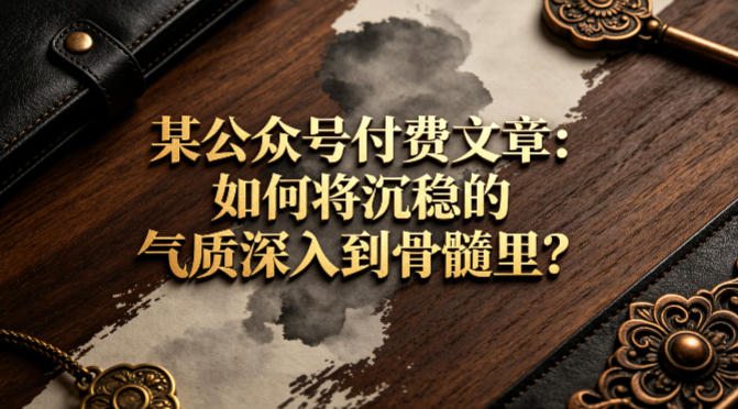 某公众号付费文章：如何将沉稳的气质深入到骨髓里？-藏宝阁