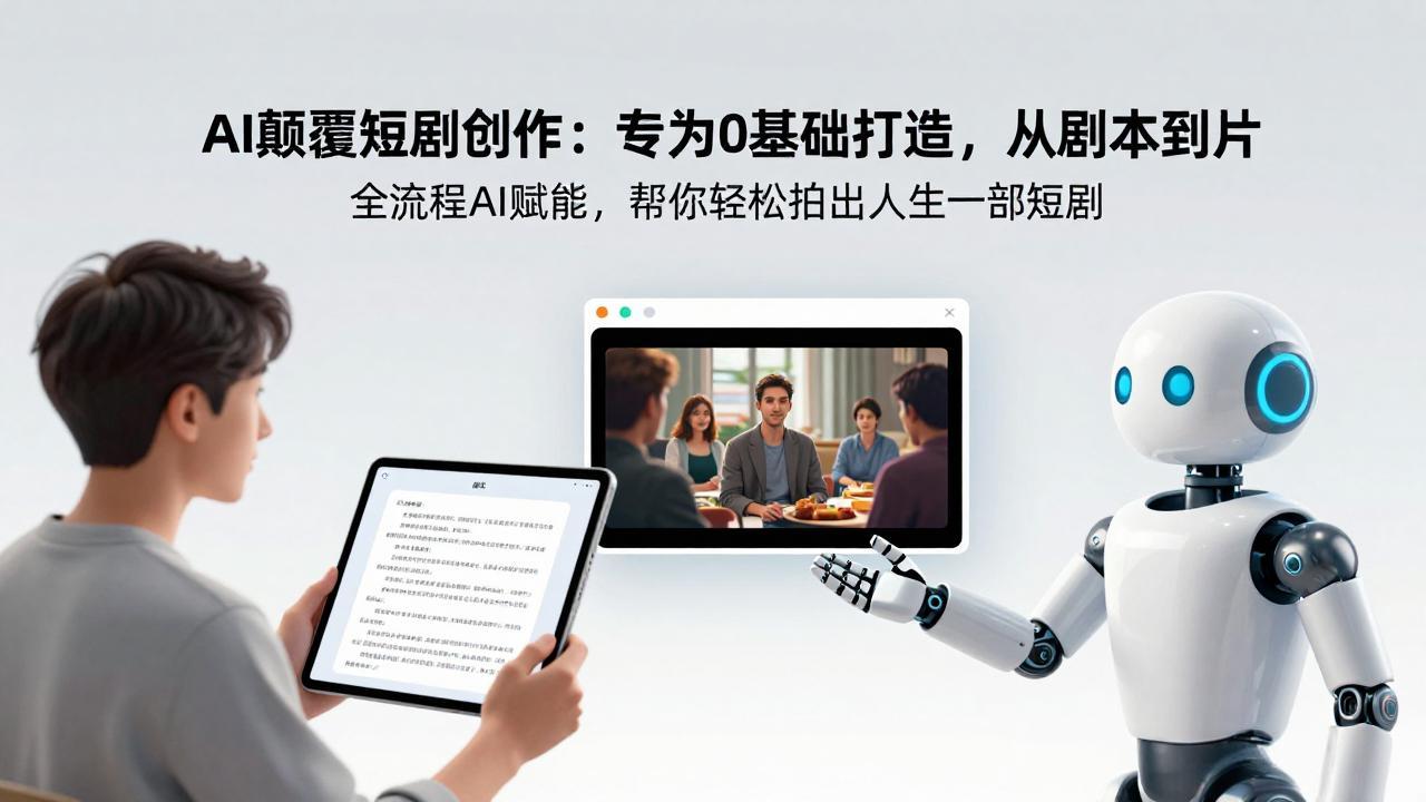 AI颠覆短剧创作：专为0基础打造，从剧本到成片全流程AI赋能，帮你轻松拍出人生第一部短剧-藏宝阁