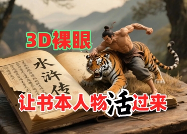 书本人物裸眼3D视频，新的玩法，流量超猛，保姆级教程-藏宝阁