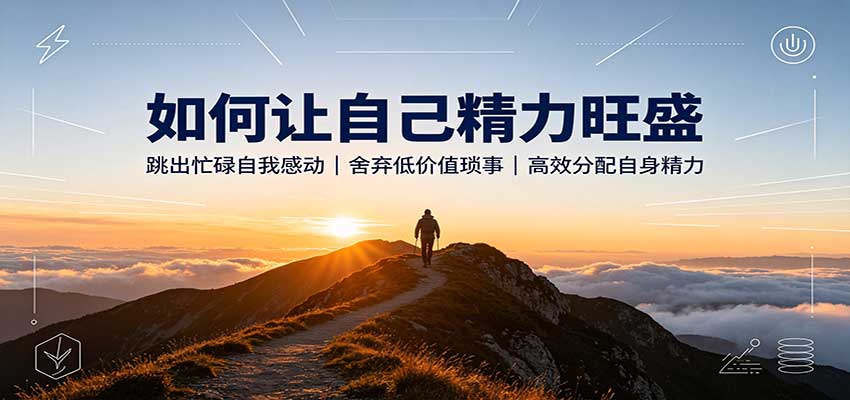 如何让自己精力旺盛：跳出忙碌自我感动，舍弃低价值琐事，高效分配自身精力-藏宝阁