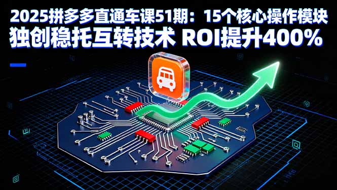 2025拼多多直通车课51期：15个核心操作模块 独创稳托互转技术 ROI提升400%-藏宝阁