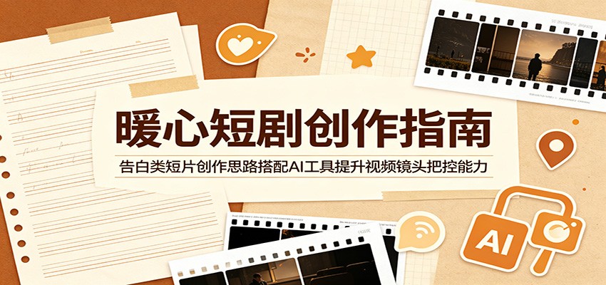 暖心短剧创作指南：告白类短片创作思路搭配AI工具提升视频镜头把控能力-藏宝阁