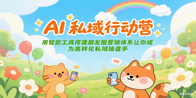 AI私域行动营：用智能工具搭建朋友圈营销体系让你成为高转化私域操盘手-藏宝阁