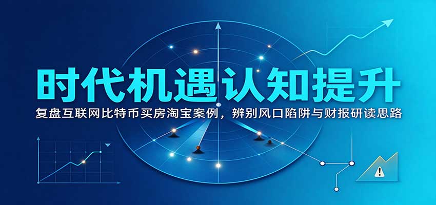 时代机遇认知提升：复盘互联网比特币买房淘宝案例，辨别风口陷阱与财报研读思路-藏宝阁