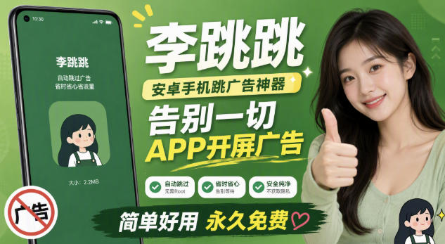 李跳跳内置规则版，安卓手机拒绝app开屏广告，让app更干净-藏宝阁