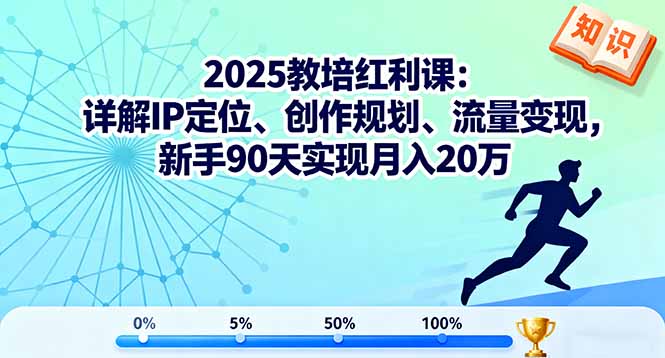 2025教培红利课：详解IP定位、创作规划、流量变现，新手90天实现月入20万-藏宝阁