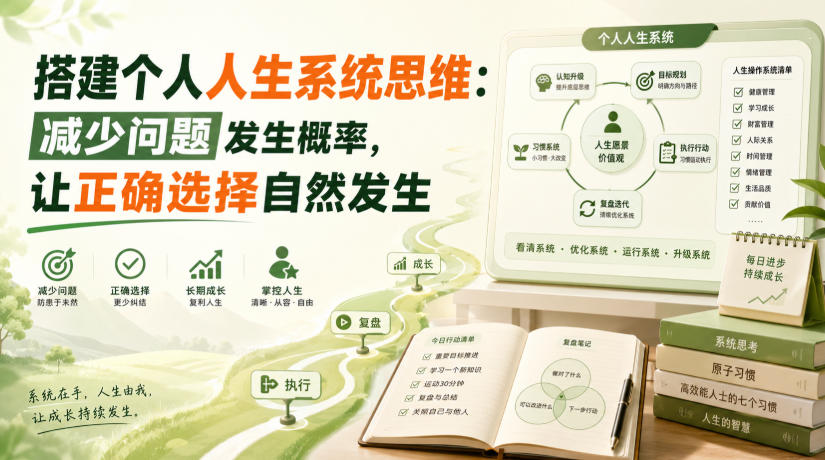 付费文章：搭建个人人生系统思维：减少问题发生概率，让正确选择自然发生-藏宝阁