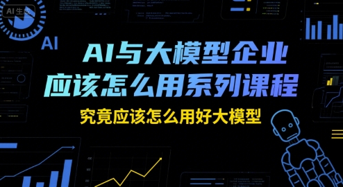 AI与大模型企业应该怎么用系列课程，究竟应该怎么用好大模型-藏宝阁