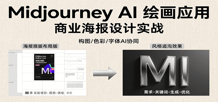 Midjourney AI绘画应用，关键词指令解析、漫画头像制作、海报设计、3D人物生成等-藏宝阁