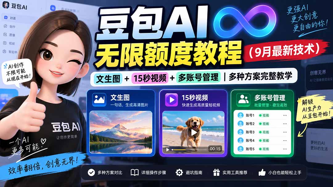 豆包AI无限额度教程(9月最新技术-藏宝阁