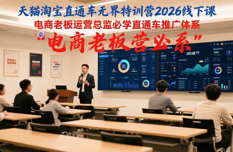 天猫淘宝直通车无界特训营2026线下课，电商老板运营总监必学直通车推广体系-藏宝阁