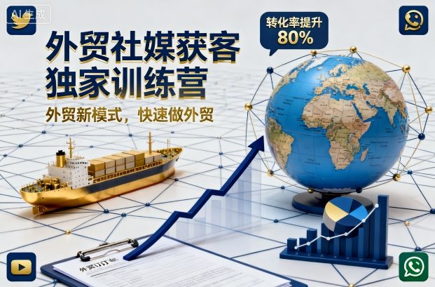 外贸社媒获客独家训练营，外贸新模式，快速做外贸(更新)-藏宝阁