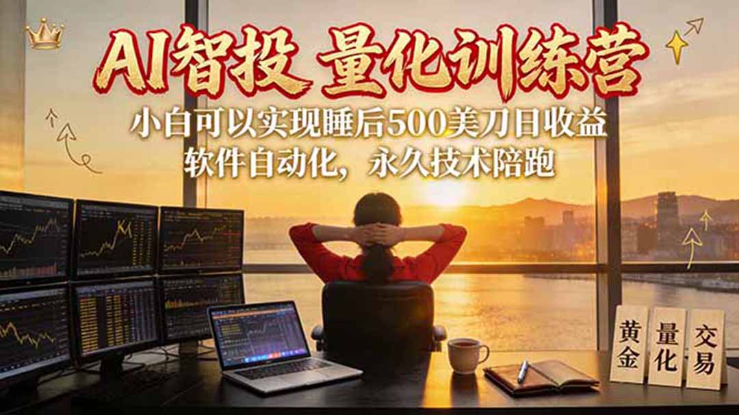 AI智投EA量化训练营【第三期】，多策略智投+防爆技术+趋势分析 ，轻松上手，矩阵放大，长期稳定。-藏宝阁