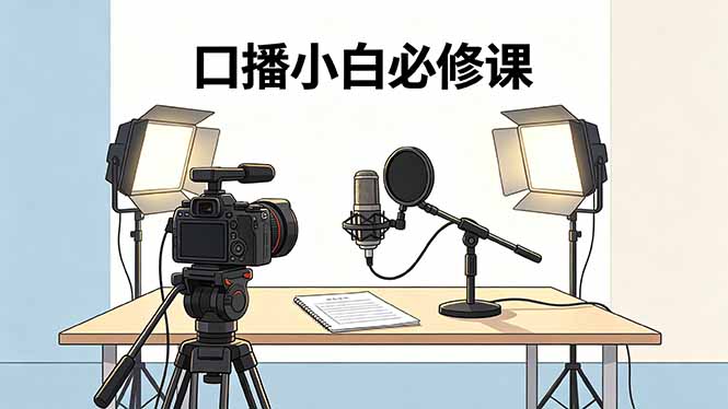 口播小白必修课：录像收音灯光设备+脚本撰写，搭专业级录制场景-藏宝阁