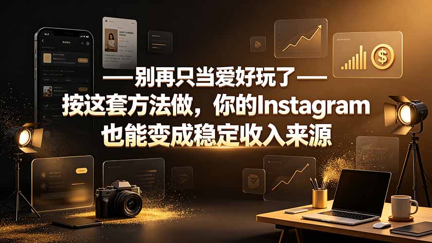 别再只当爱好玩了——按这套方法做，你的Instagram也能变成稳定收入来源-藏宝阁
