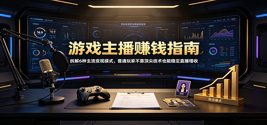 游戏主播赚钱指南：拆解6种主流变现模式，普通玩家不靠顶尖技术也能稳定直播增收-藏宝阁