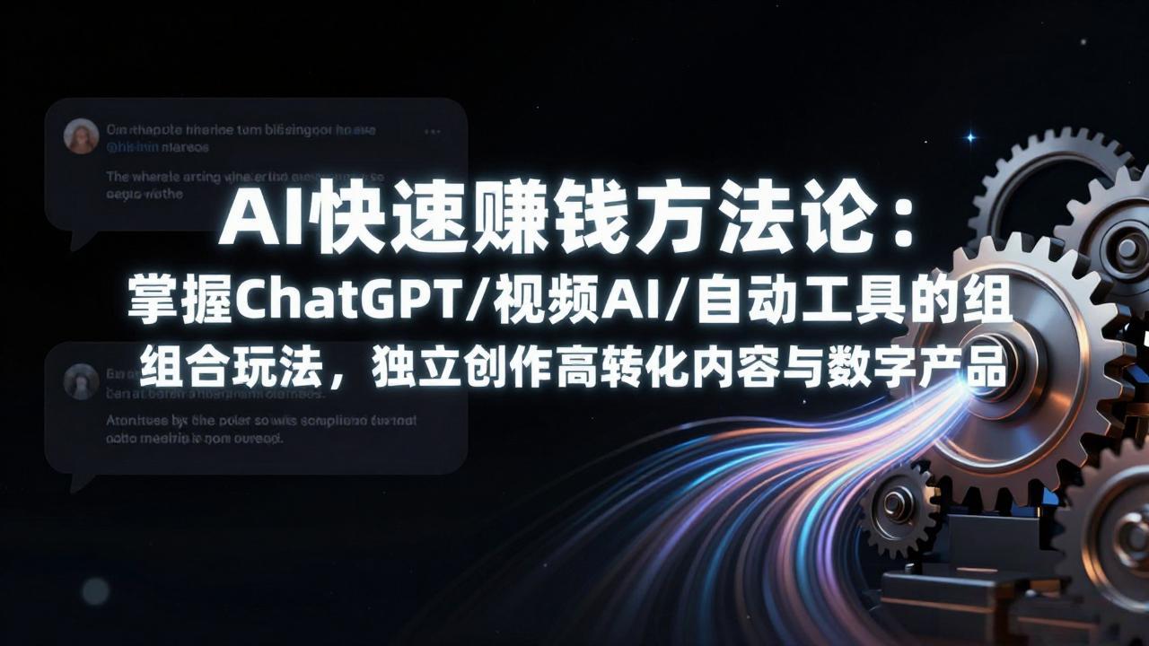 AI快速赚钱方法论：掌握ChatGPT/视频AI/自动化工具的组合玩法，独立创作高转化内容与数字产品-藏宝阁