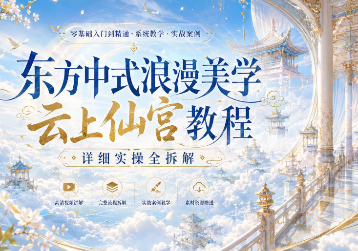 东方中式浪漫美学云上仙宫教程，详细实操全拆解-藏宝阁