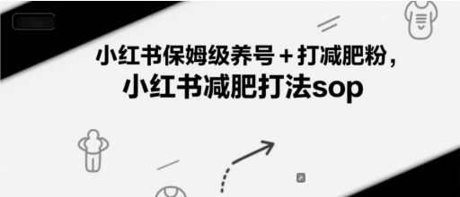 小红书保姆级养号+打减肥粉，小红书减肥打法sop-藏宝阁