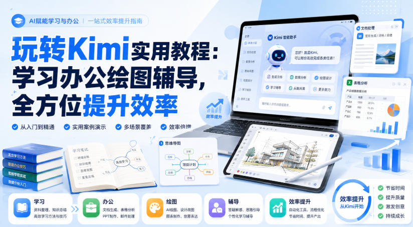 玩转Kimi实用教程：学习办公绘图辅导，全方位提升效率-藏宝阁