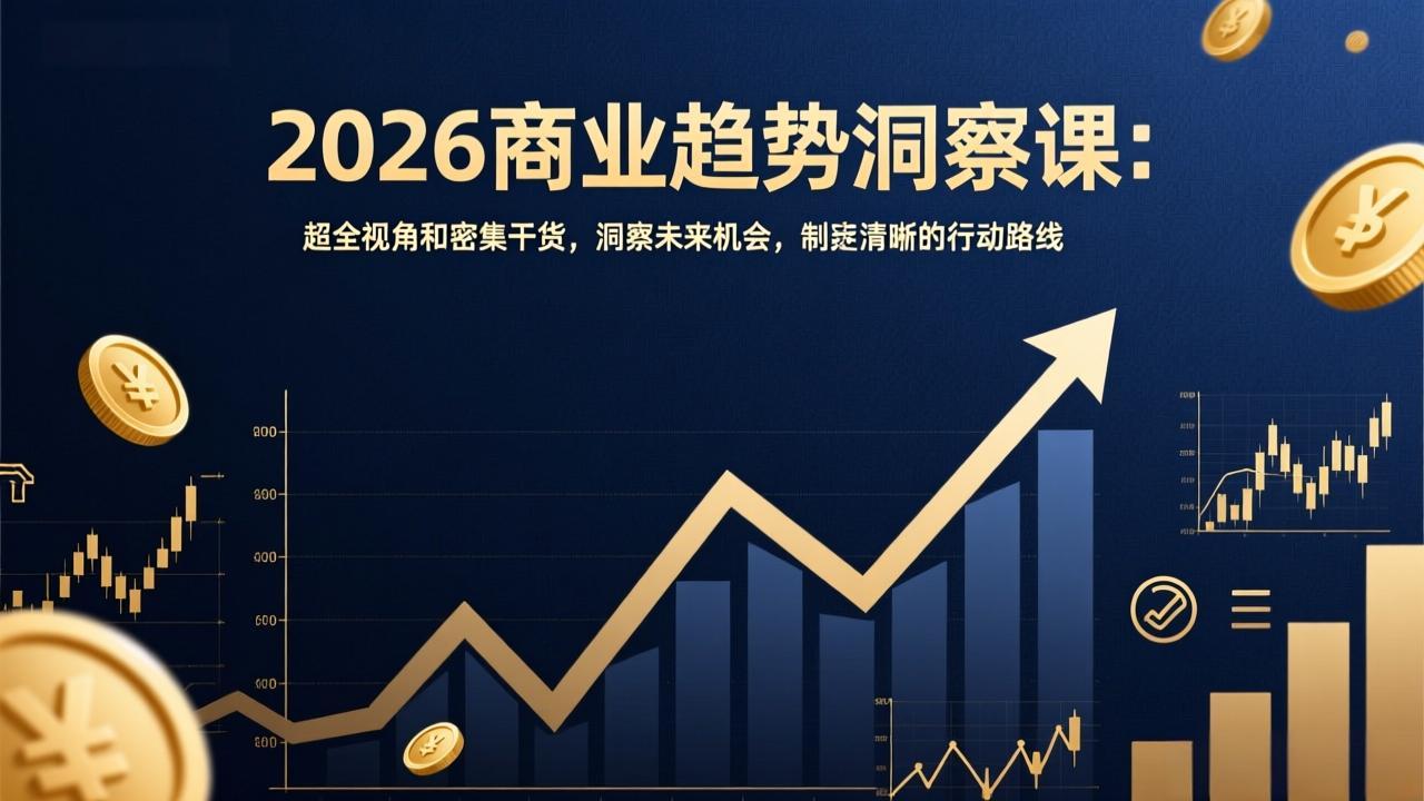 2026商业趋势洞察课：超全视角和密集干货，洞察未来机会，制定清晰的行动路线-藏宝阁