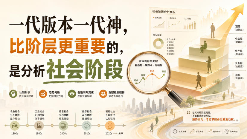 付费文章：一代版本一代神，比阶层更重要的，是分析社会阶段-藏宝阁