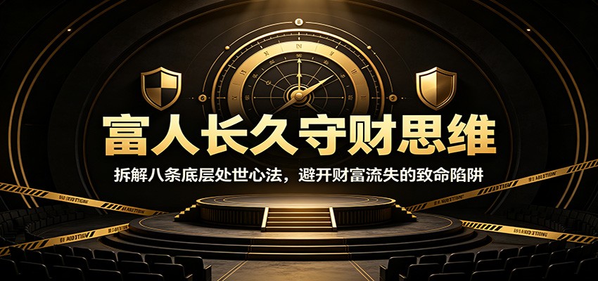富人长久守财思维：拆解八条底层处世心法，避开财富流失的致命陷阱-藏宝阁