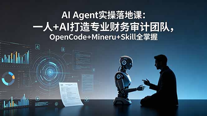 AI Agent实操落地课：一人+AI打造专业财务审计团队，OpenCode+Mineru+Skill全掌握-藏宝阁