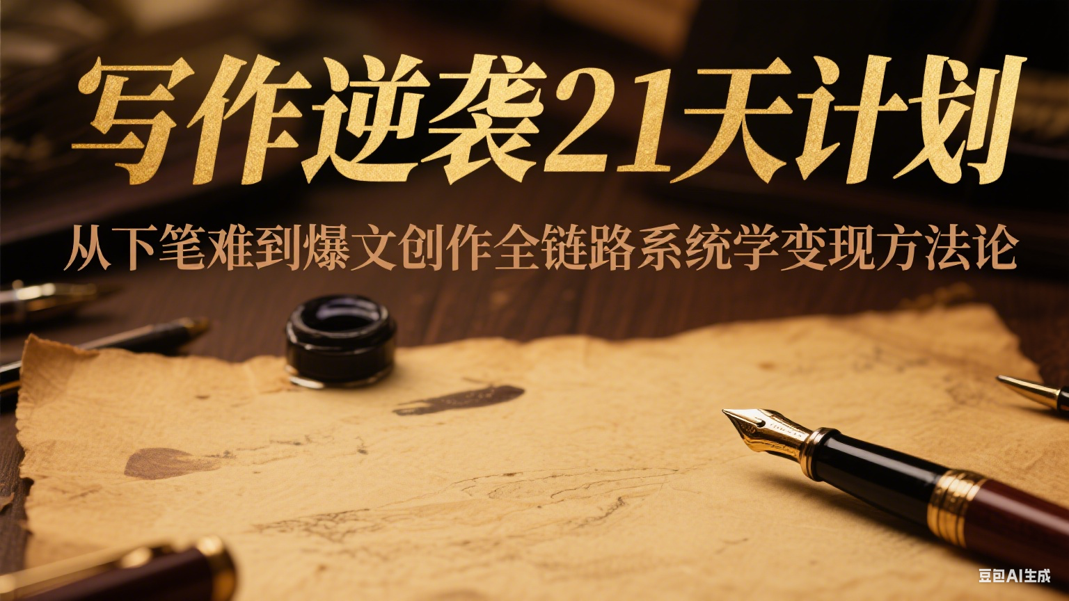 写作逆袭21天计划：从下笔难到爆文创作全链路系统学变现方法论-藏宝阁