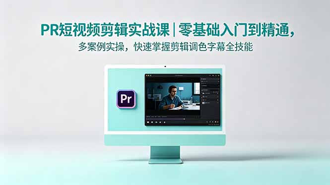 PR短视频剪辑实战课｜零基础入门到精通，多案例实操，快速掌握剪辑调色字幕全技能-藏宝阁