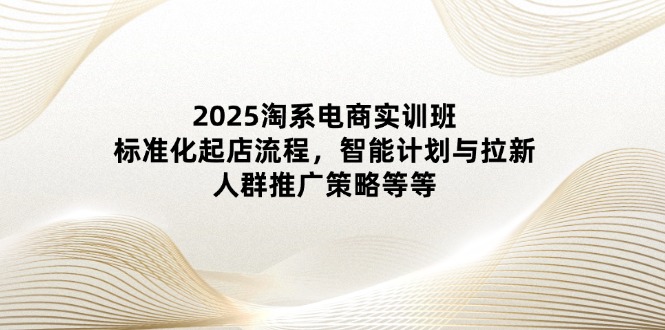 2025淘系电商实训班：标准化起店流程，智能计划与拉新，人群推广策略等等-藏宝阁