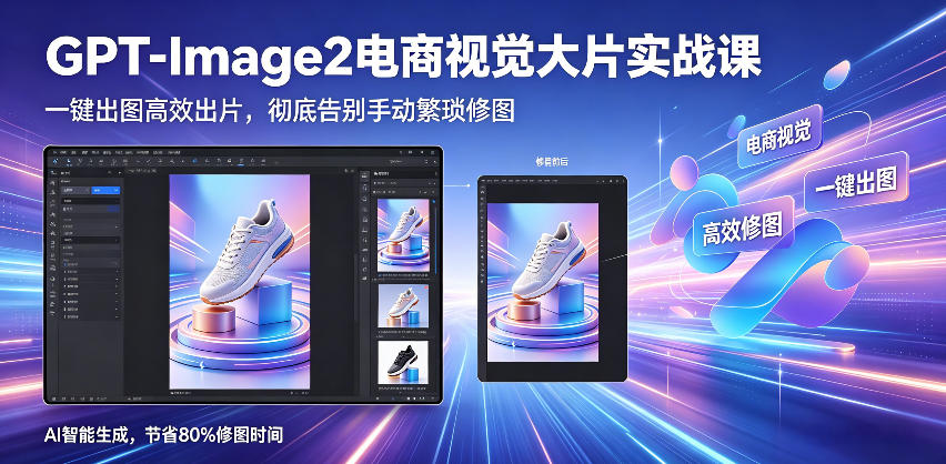 GPT-Image2电商视觉大片实战课，一键出图高效出片，彻底告别手动繁琐修图(更新)-藏宝阁