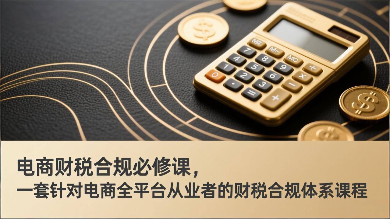 电商财税合规必修课，是一套针对电商全平台从业者的财税合规体系课程-藏宝阁