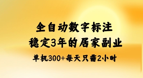 全自动数字标注，稳定3年的蓝海项目，居家也能矩阵开干的副业，单机日入3张+【揭秘】-藏宝阁