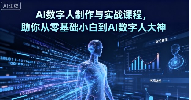 AI数字人制作与实战课程，助你从零基础小白到AI数字人大神-藏宝阁