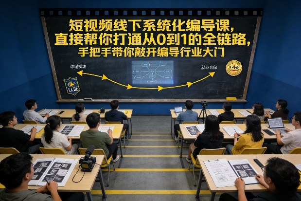 短视频线下系统化编导课，直接帮你打通从0到1的全链路，手把手带你敲开编导行业大门-藏宝阁