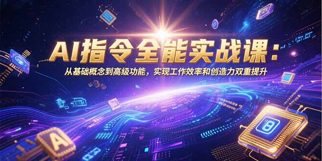 AI指令全能实战课：从基础概念到高级功能，实现工作效率和创造力双重提升-藏宝阁