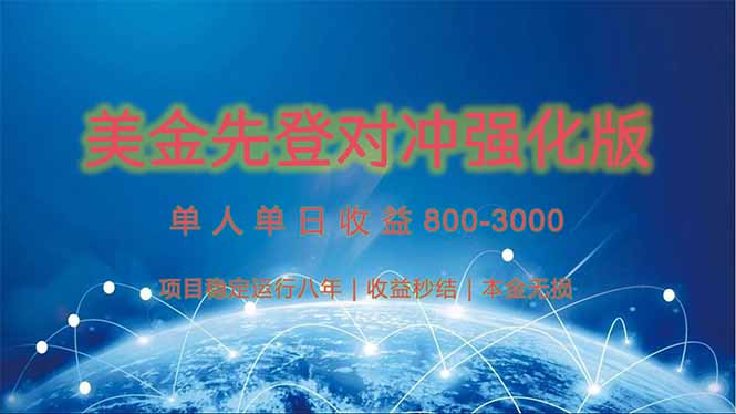 美金先登计划对冲强化版，2025年黑马中最暴力收益日收益1k-4k(可放大…-藏宝阁