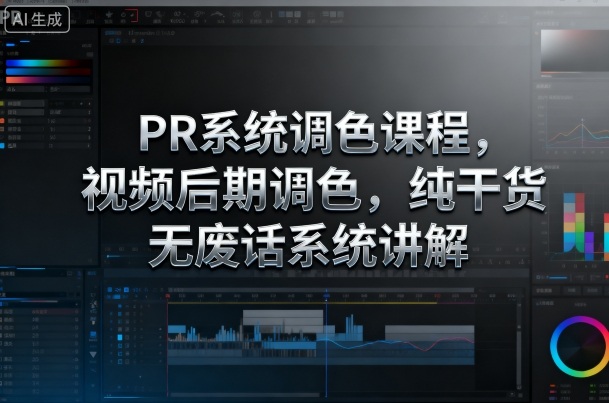 PR系统调色课程，视频后期调色，纯干货无废话系统讲解-藏宝阁